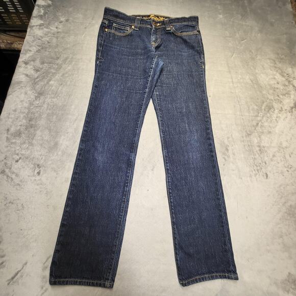 Old Navy Special Edition Jeans Womens 8 Blue Denim Straight Leg Stretch 5 Pocket - Picture 1 of 11